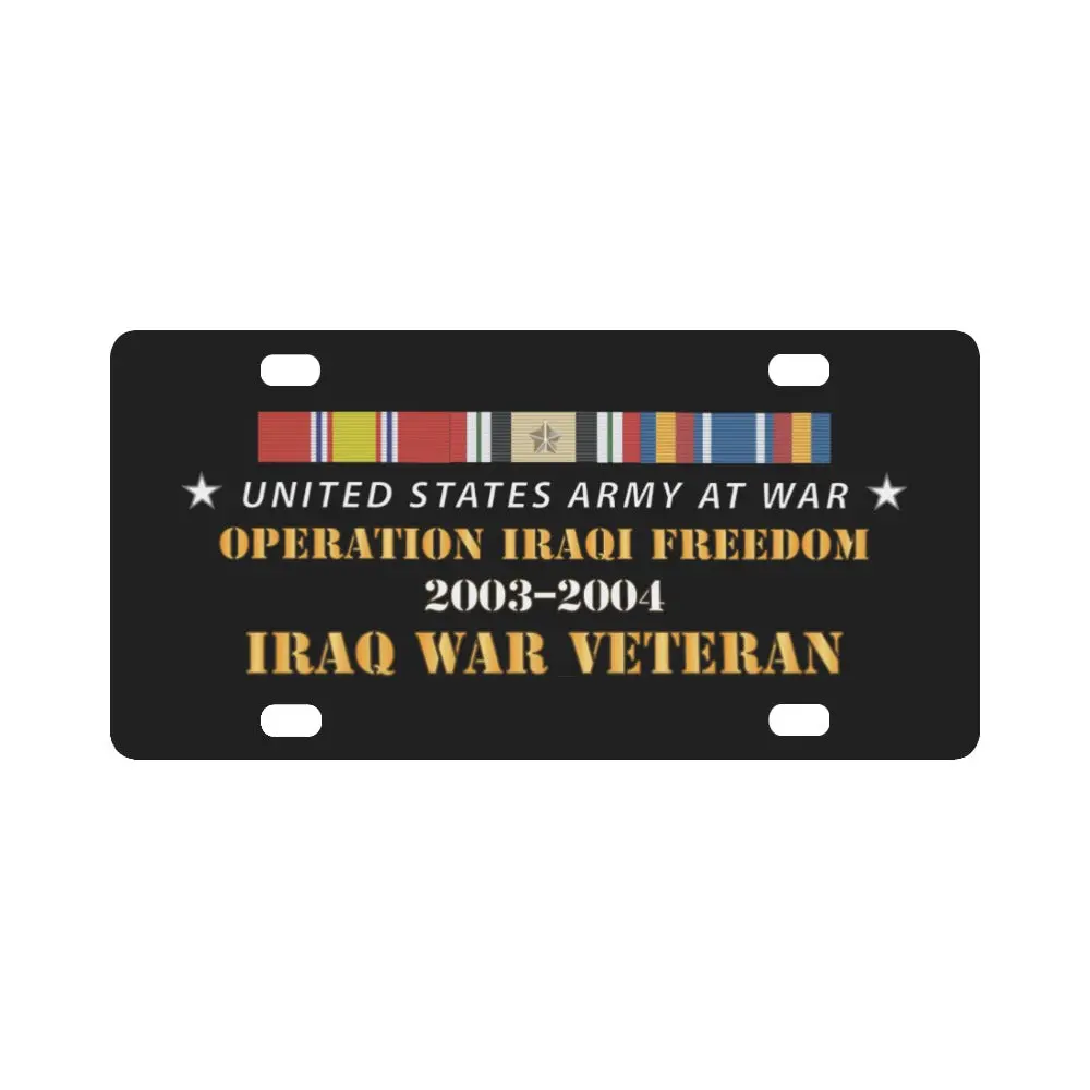 Oif Iraq Svc Bar - At War X 300 Classic License Plate 1