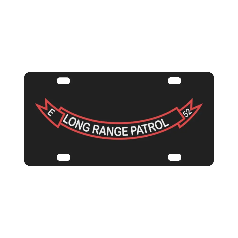Scroll - E Company 52Nd Infantry Long Range Patrol Classic License Plate 1