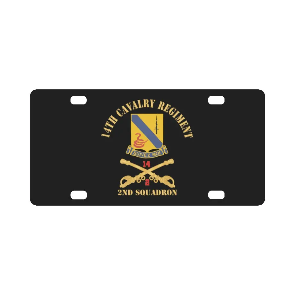 Army - 14Th Cavalry Regiment W Cav Br - 4Th Squadron - Oif - 2005-2006 - Red Txt Cbt Vet W Iraq Svc Classic License 1