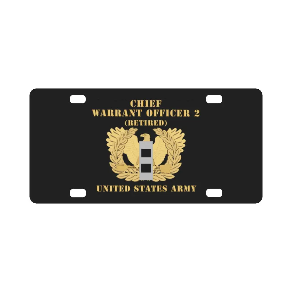 Army - Chief Warrant Officer - Cw02 - Retired - Flat - Eagle And Bar X 300 Classic License Plate 1