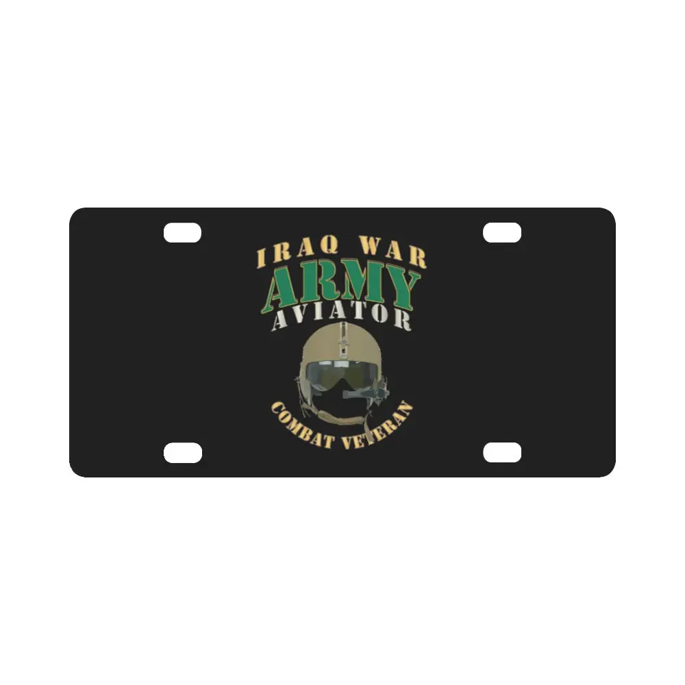 Army - Army - Aviator - Iraq War - Combat Vet X 300 Classic License Plate 1
