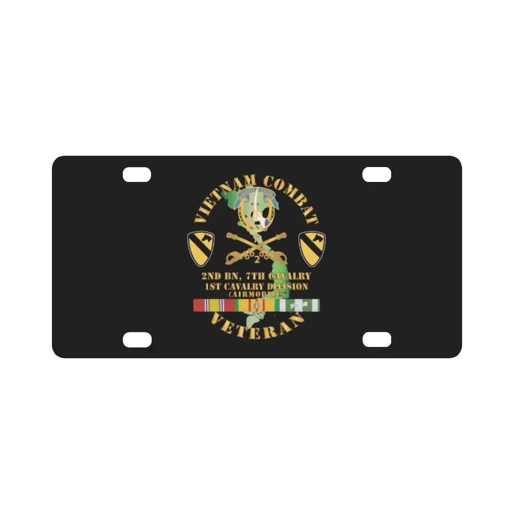 Army - Vietnam Combat Cavalry Veteran W 5Th Bn 7Th Cav Dui - 1St Cav Div X 300 Classic License Plate 1