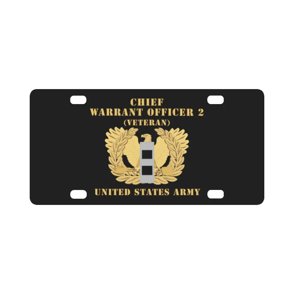 Army - Chief Warrant Officer - Cw02 - Veteran - Flat - Eagle And Bar X 300 Classic License Plate 1