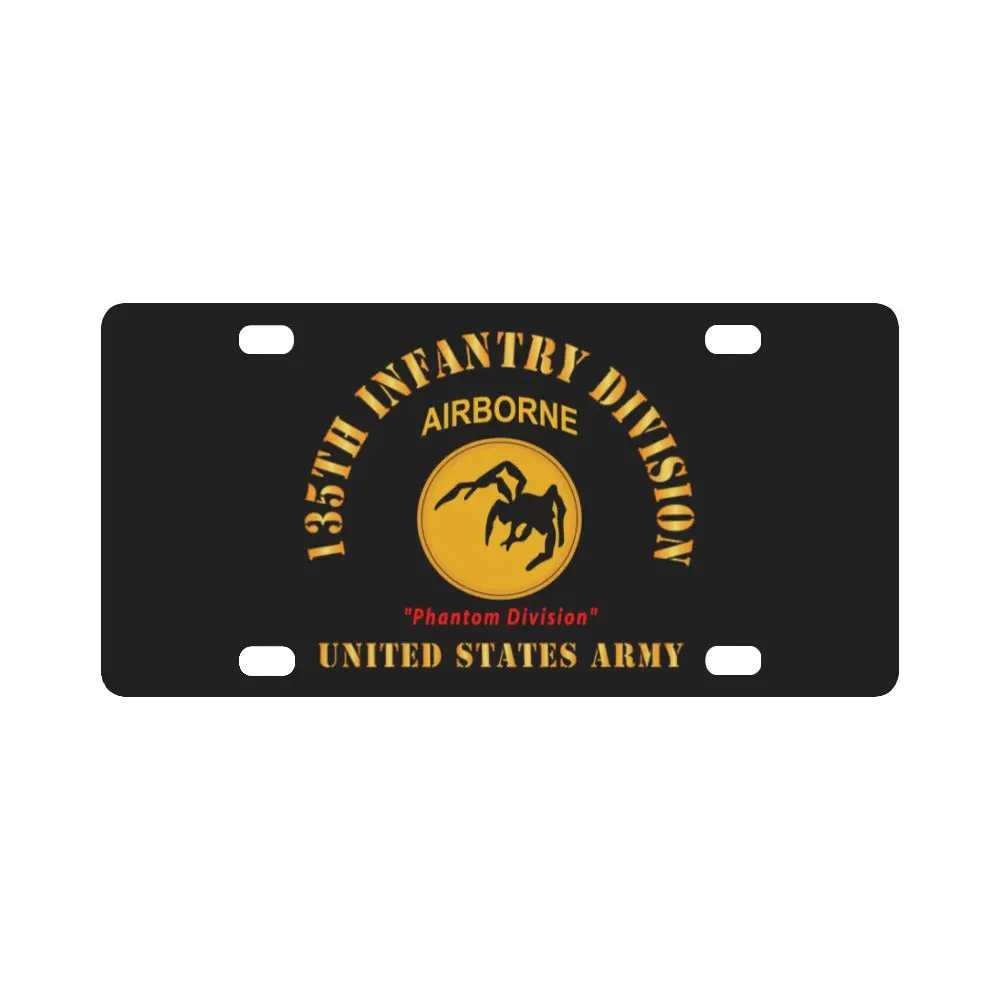 Army - Ssi - 135Th Airborne Division - Phantom Division - Us Army X 300 Classic License Plate 1