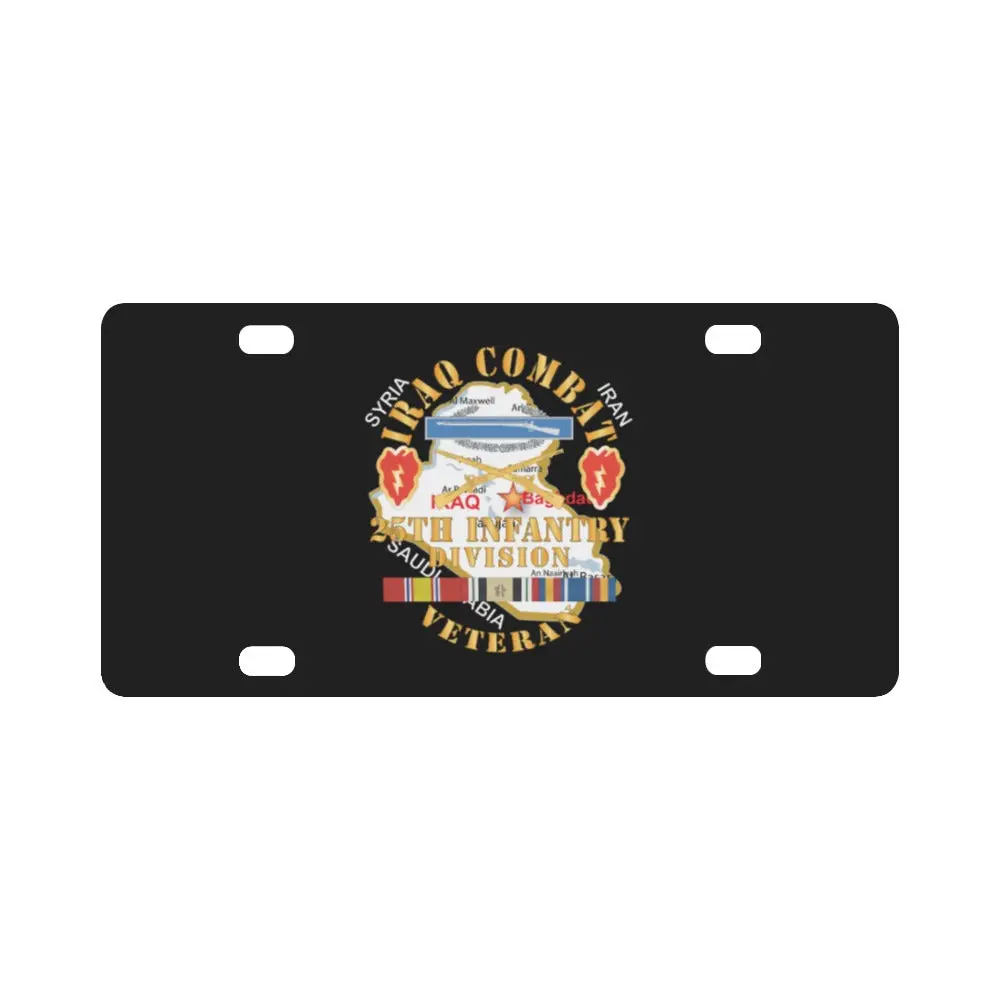 Army - Iraq Combat Infantry Veteran W 25Th Infantry Division - Dui W Iraq Svc X 300 Classic License Plate 1