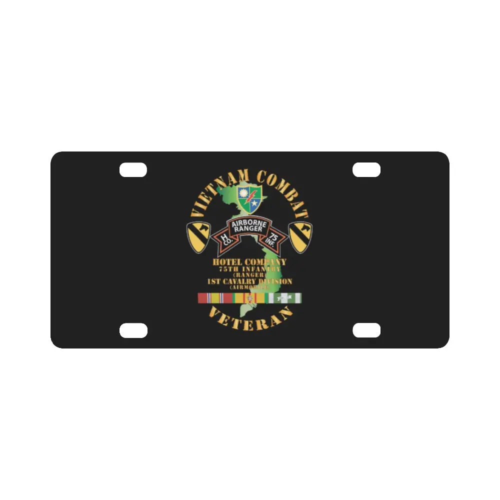 Army - Vietnam Combat Veteran - H Co 75Th Inf Ranger - 1St Cav Div X 300 Classic License Plate 1