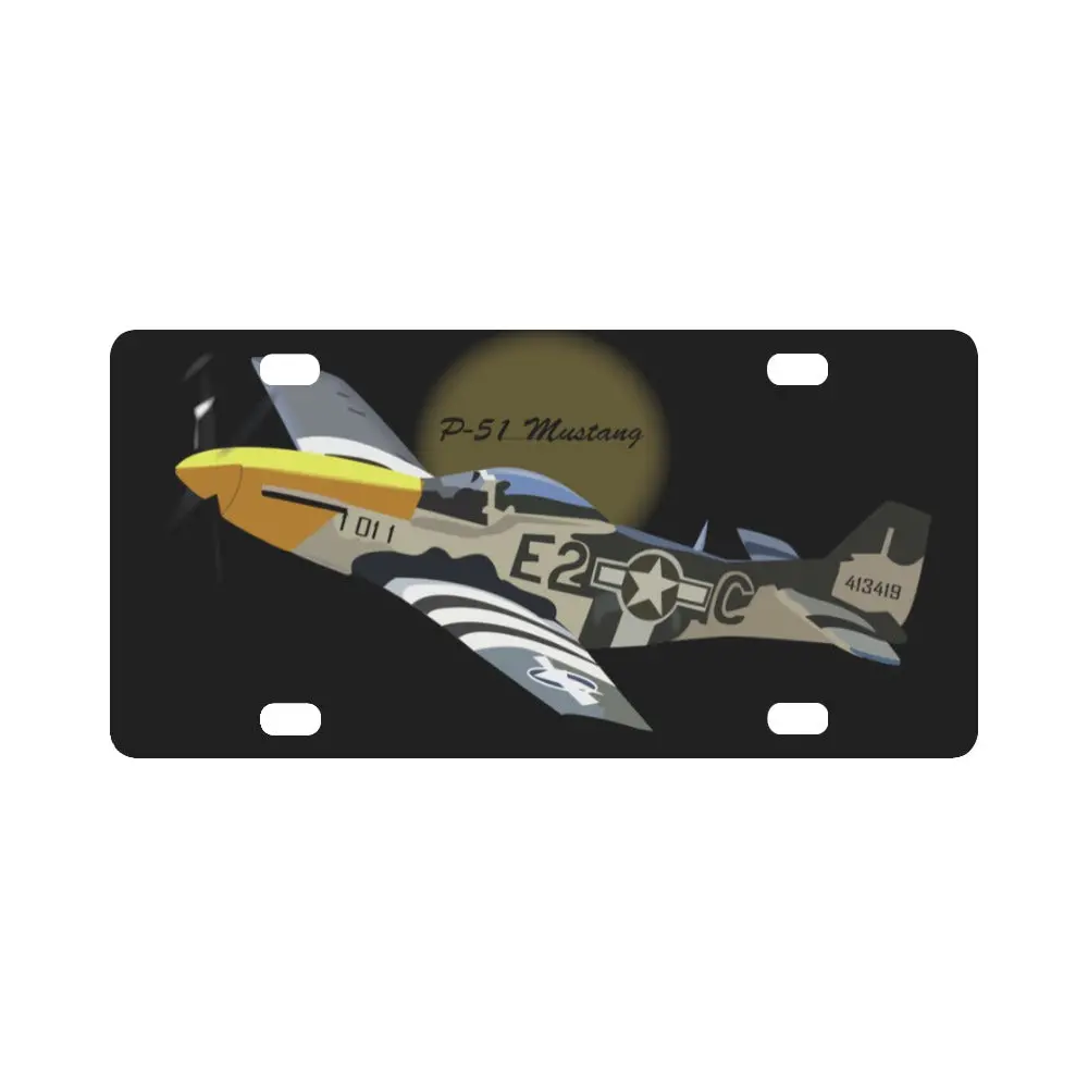 Army Air Corps P-51 Mustang Wo Aac X 300 Classic License Plate 1