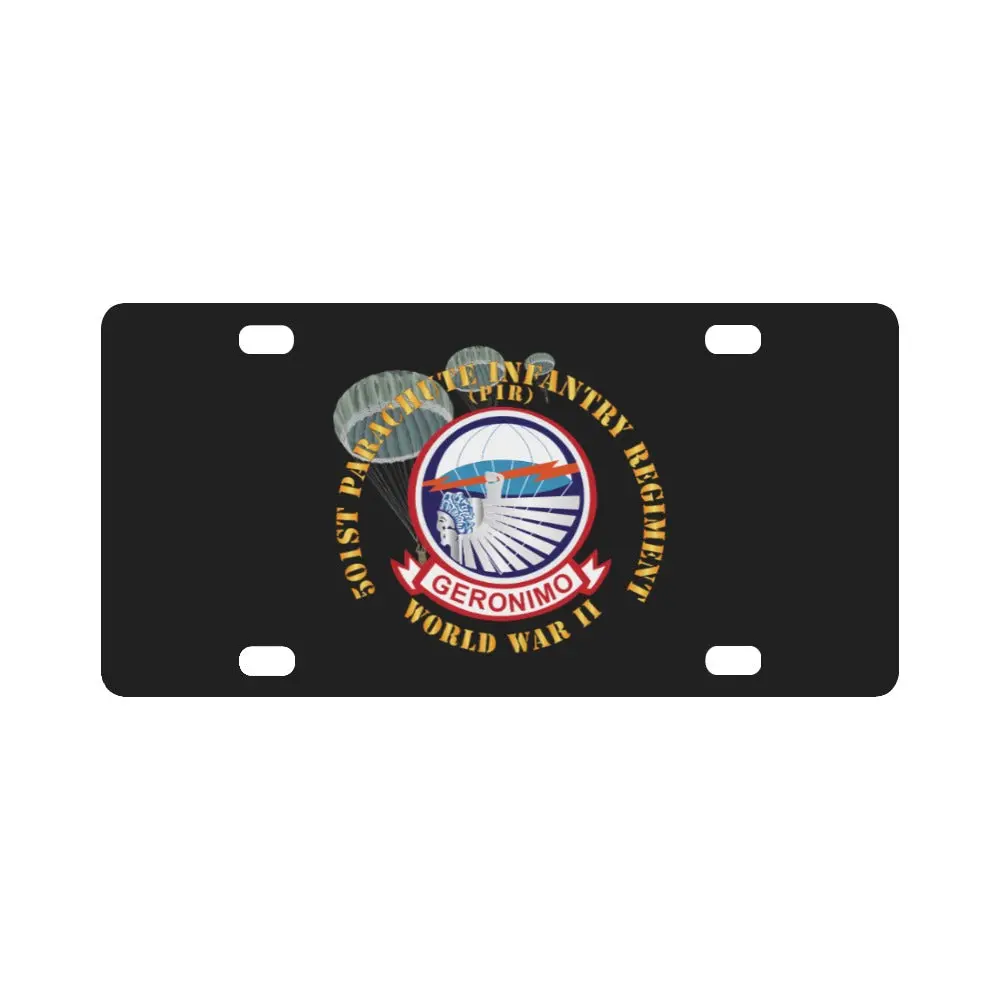 Army - 501St Infantry Regiment - Wwii Classic License Plate 1