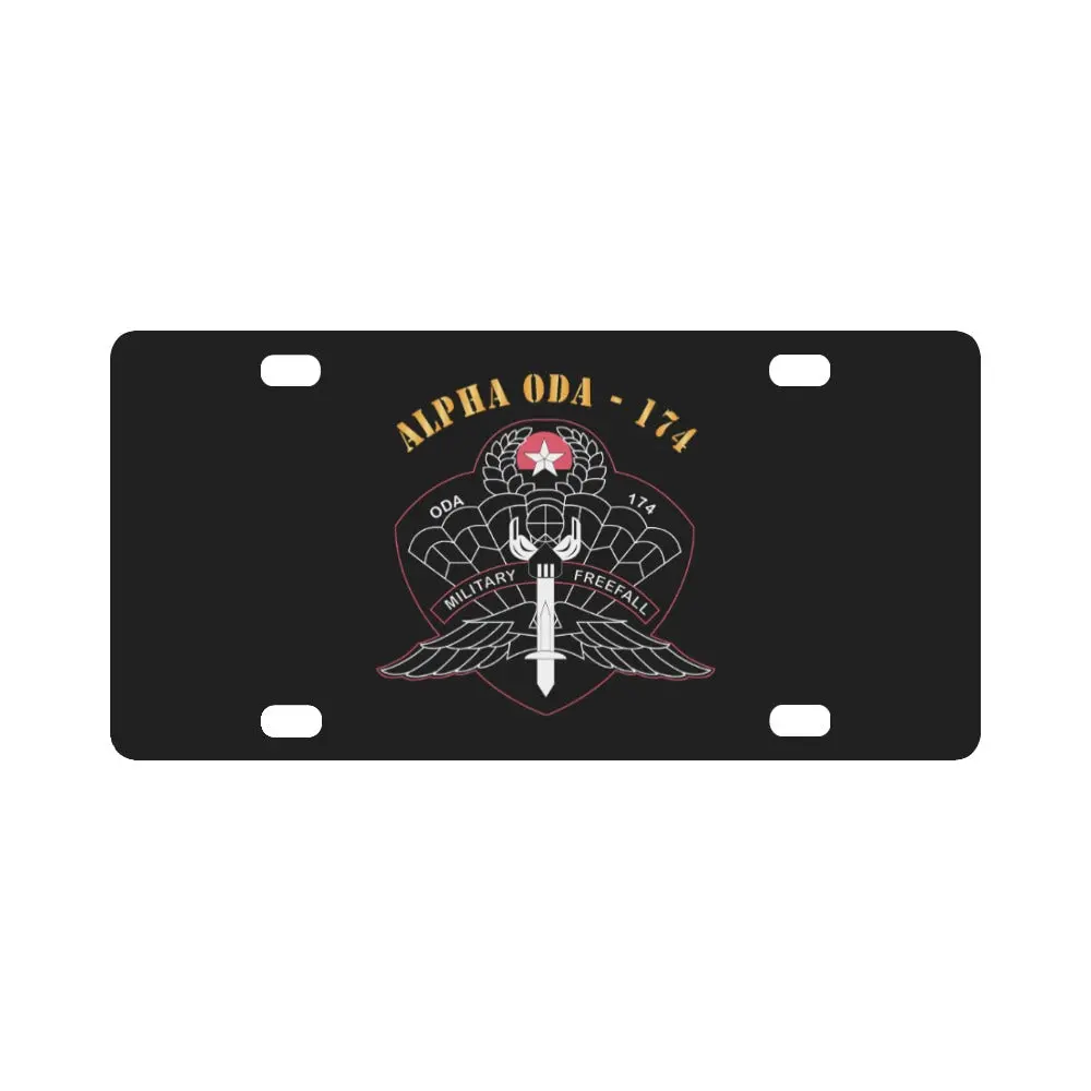 Alpha Oda - 174 With Text X 300 Classic License Plate 1