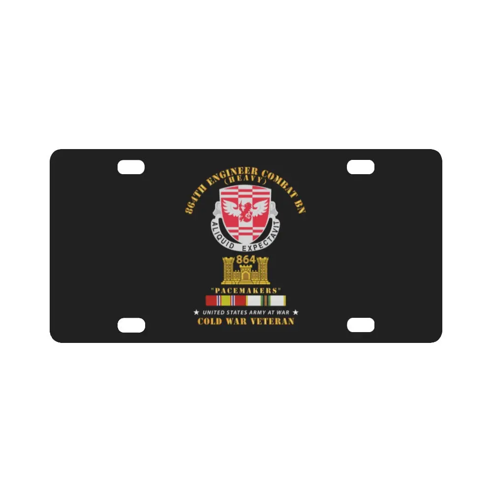 Army - 864Th Eng Cbt Bn W Eng Br - Cold Svc Classic License Plate 1