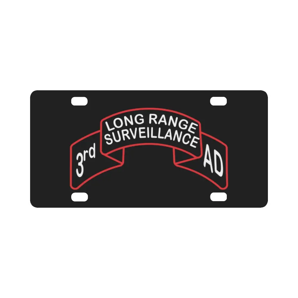 Scroll - 3Rd Armored Division Long Range Classic License Plate 1