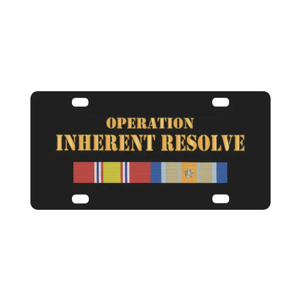 Army - Opn Inherent Resolve (Oir) Svc Bar W Txt X 300 Classic License Plate 1