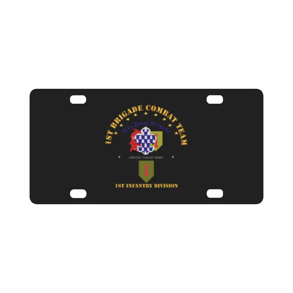 Army - 1St Bde Combat Tm - 1St Infantry Div Classic License Plate 1