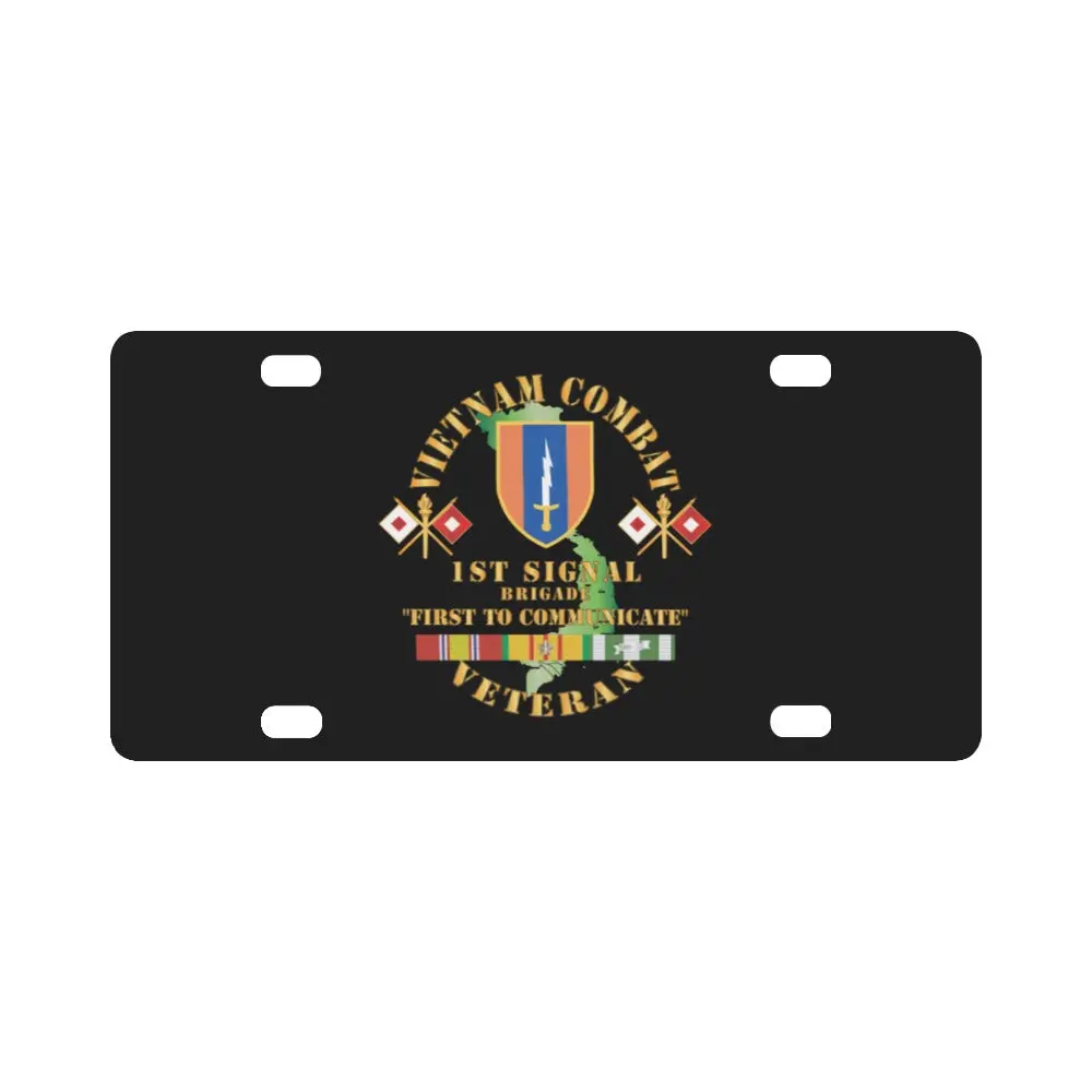 Army - Vietnam Combat Vet W 1St Signal Brigade X 300 Classic License Plate 1