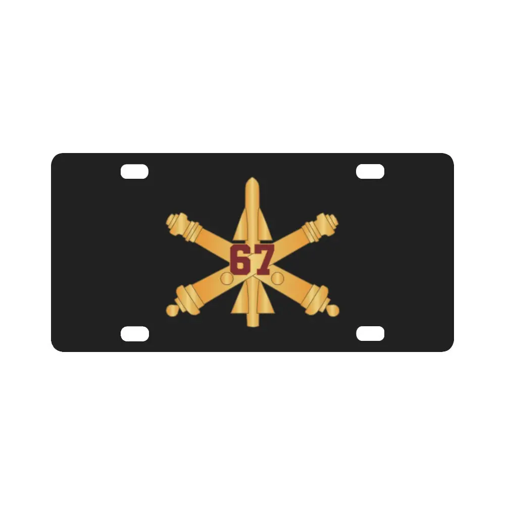 Army - 67Th Air Defense Artillery W Number Br Wo Txt X 300 Classic License Plate 1