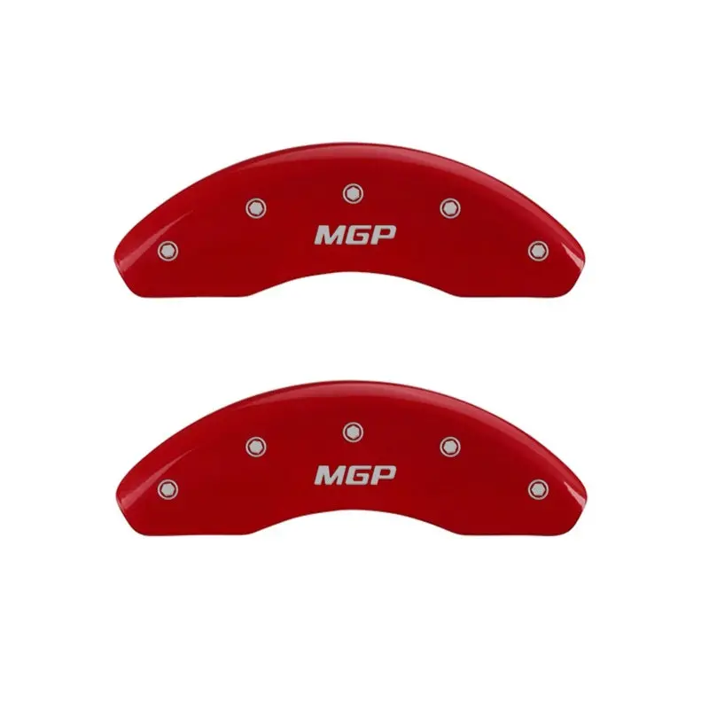 Mgp Engraved Front Brake Caliper Covers – Red Finish With Silver Accent 1