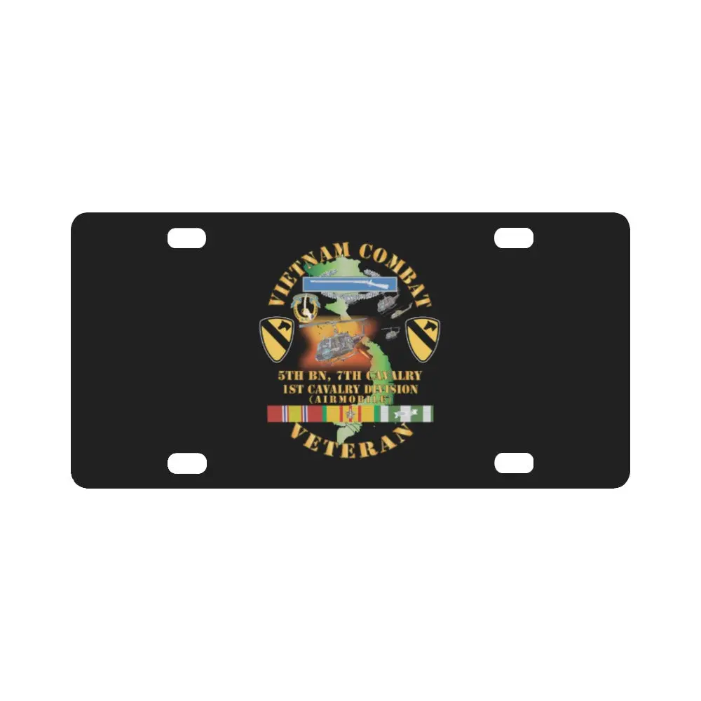 Army - Vietnam Combat Cavalry Vet W 5Th Bn 7Th Cav Dui - 1St Cav Div W Air Aslt X 300 Classic License Plate 1