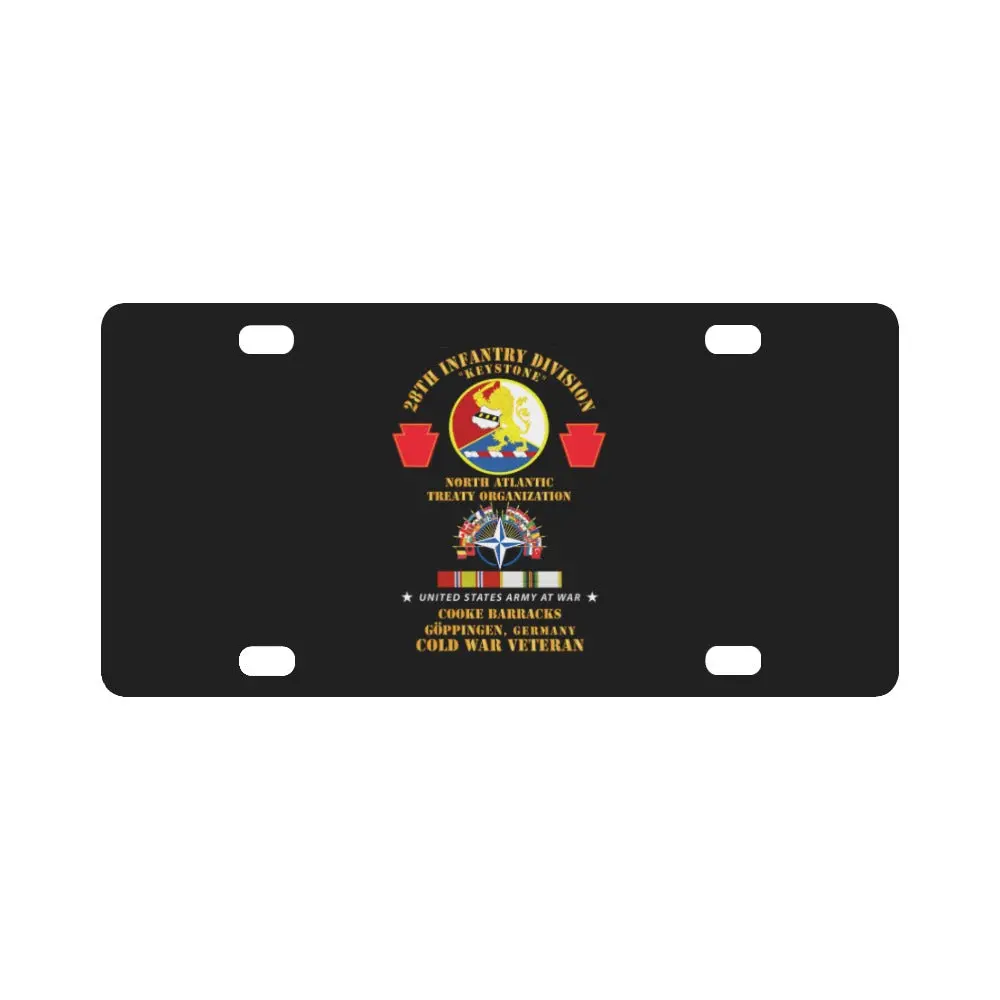 Army - 28Th Inf Div, Nato - Goppingen, Germany W Cold Svc X 300 Classic License Plate 1