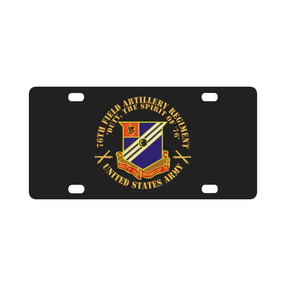 Army - 76Th Field Artillery Regiment - Dui W Fa Sep X 300 Classic License Plate 1