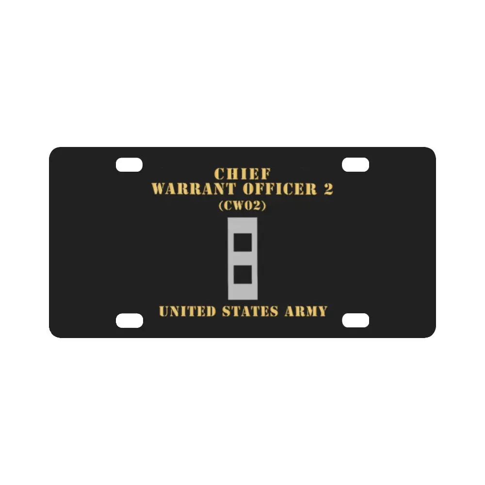 Army - Chief Warrant Officer 2 - Cw02 - Flat - X 300 Classic License Plate 1