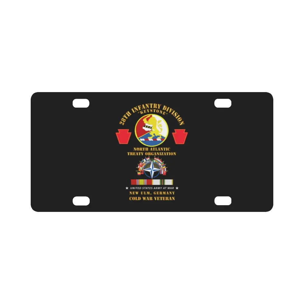 Army - 28Th Inf Div, Nato - New Ulm, Germany W Cold Svc X 300 Classic License Plate 1