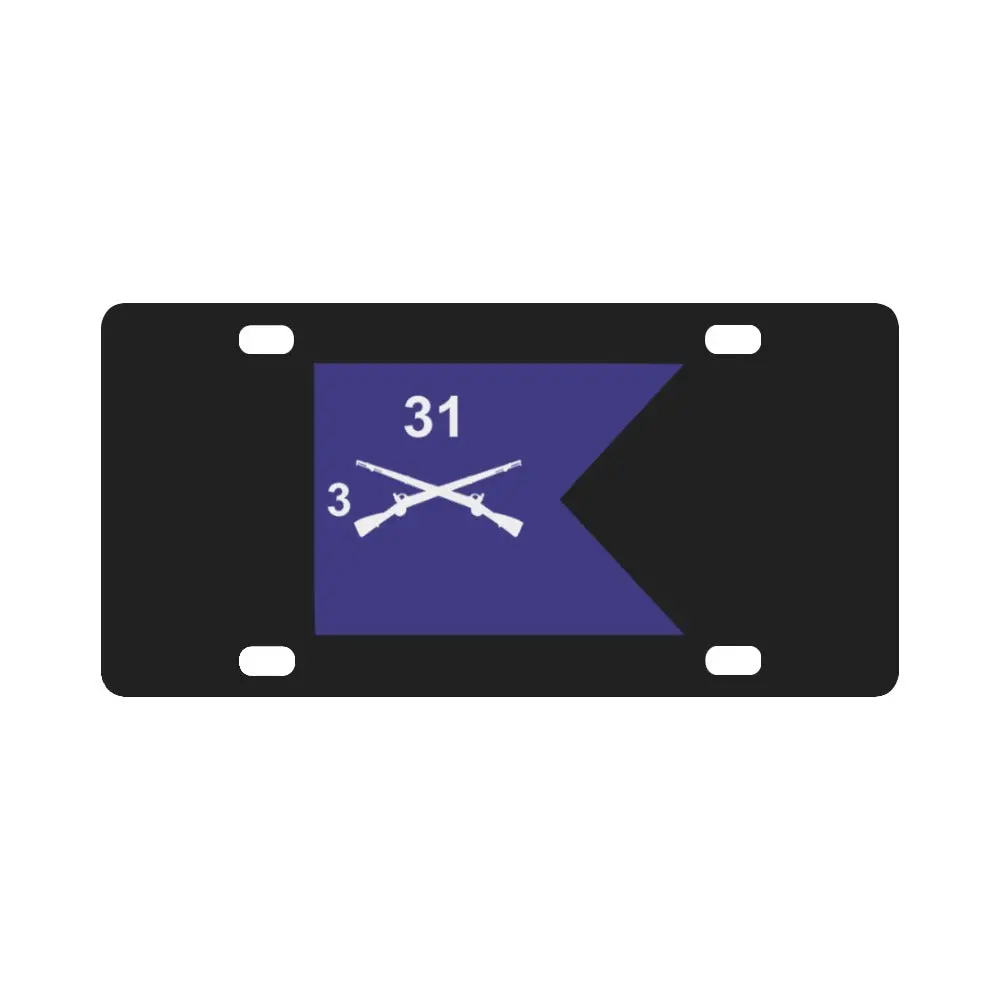 Army - Guidon - 3Rd Bn 31St Infantry Classic License Plate 1