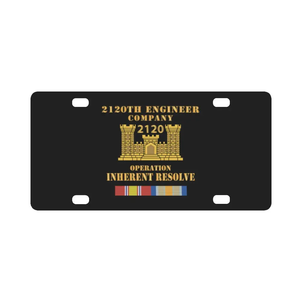 Army - 2120Th Engineer Company W Number - Operation Inherent Resolve W Oir Svc X 300 Classic License Plate 1
