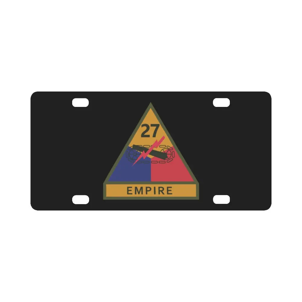 Ssi - 27Th Armored Division W Name Tape X 300 Classic License Plate 1