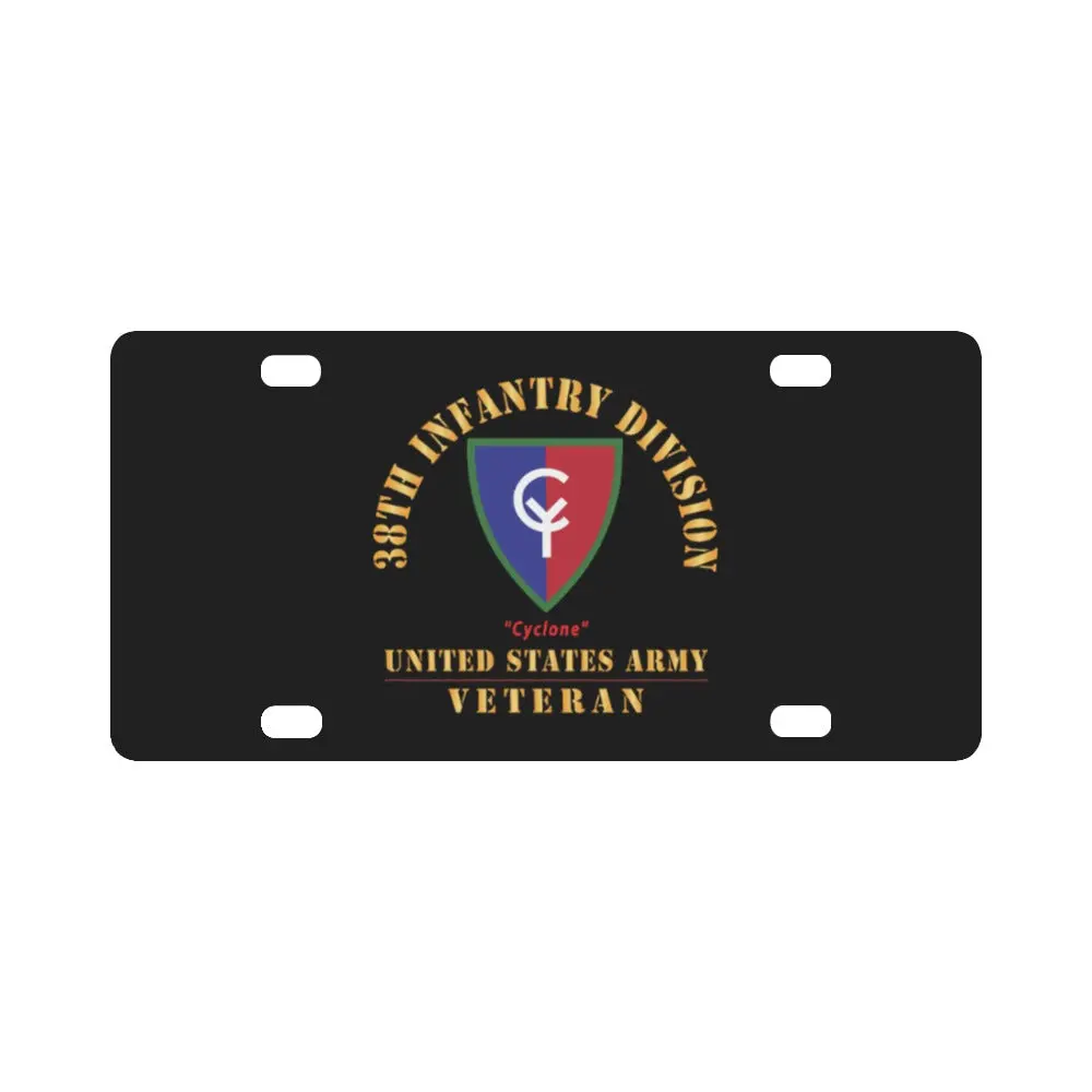 Army - Ssi - 38Th Infantry Division - Cyclone - Us Army Veteran X 300 Classic License Plate 1