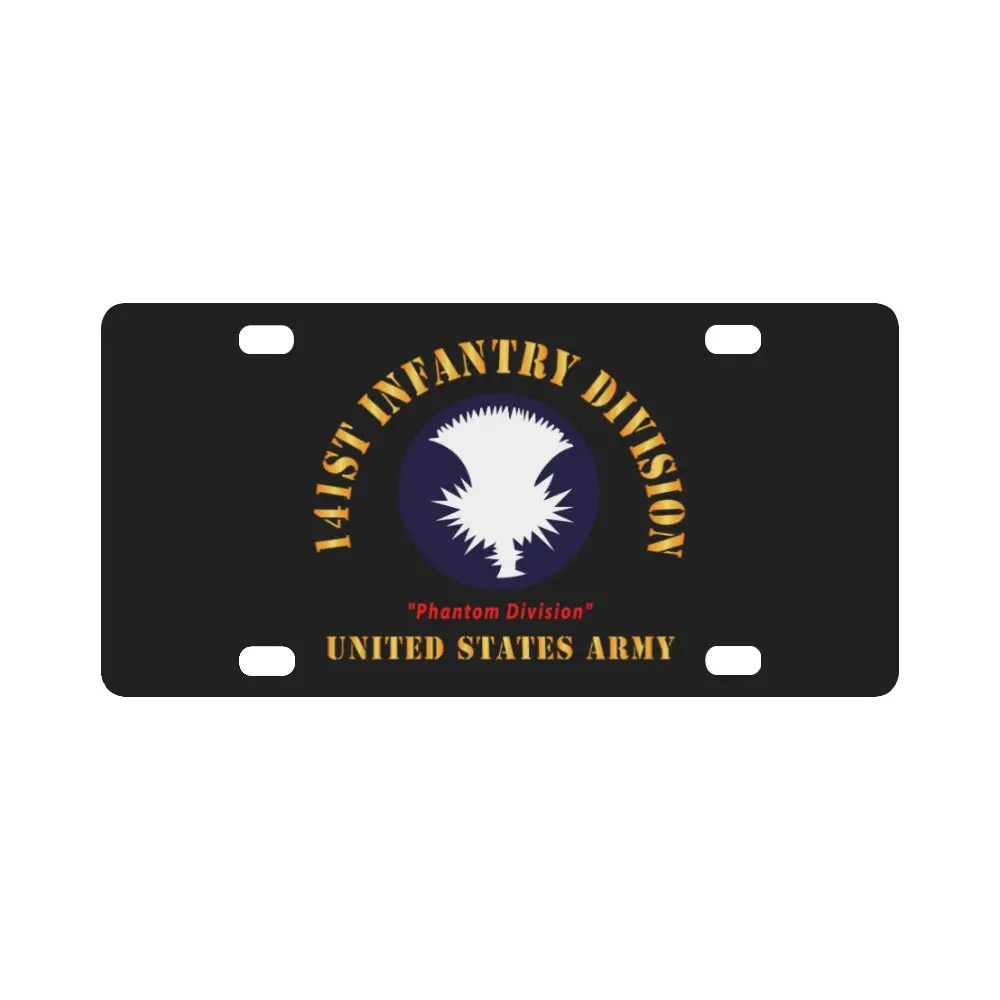 Army - Ssi - 141St (Phantom) Infantry Division - Phantom Division - Us Army X 300 Classic License Plate 1