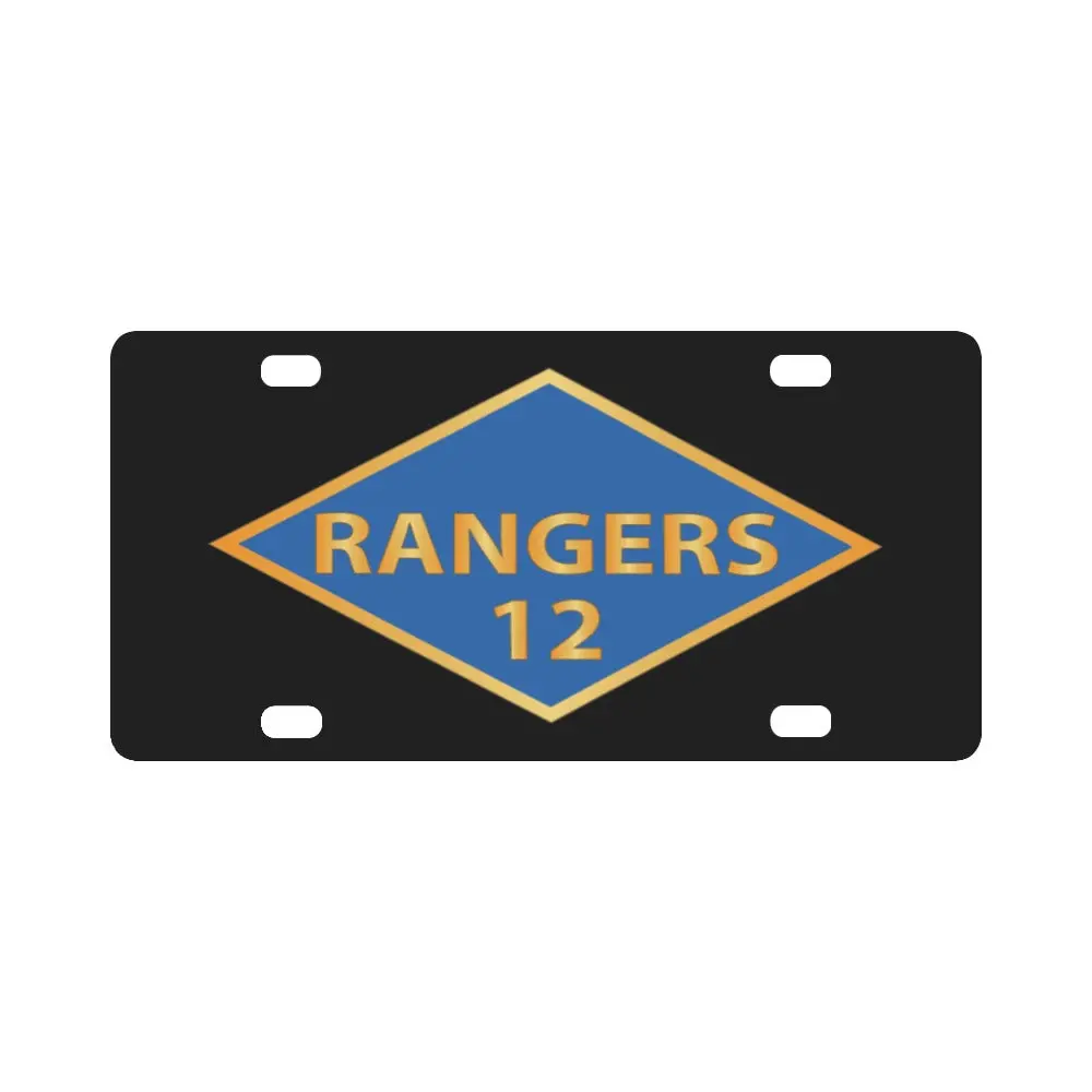 Ssi - 12Th Ranger Battalion - Ranger Diamond - Wwii X 300 Classic License Plate 1