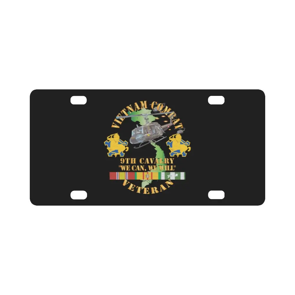 Army - Vietnam Combat Cavalry Veteran W 9Th Cav Helicopter X 300 Classic License Plate 1
