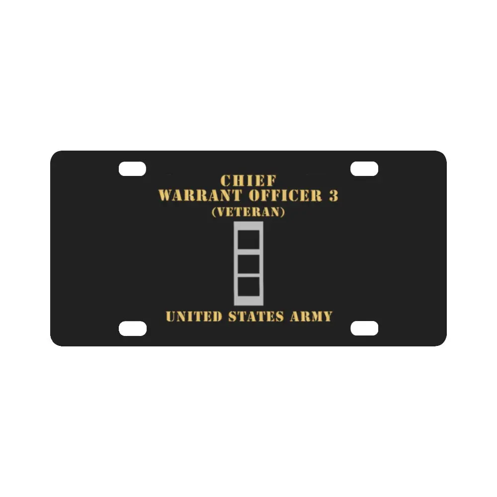 Army - Chief Warrant Officer 3 - Cw03 - Veteran - Flat - X 300 Classic License Plate 1