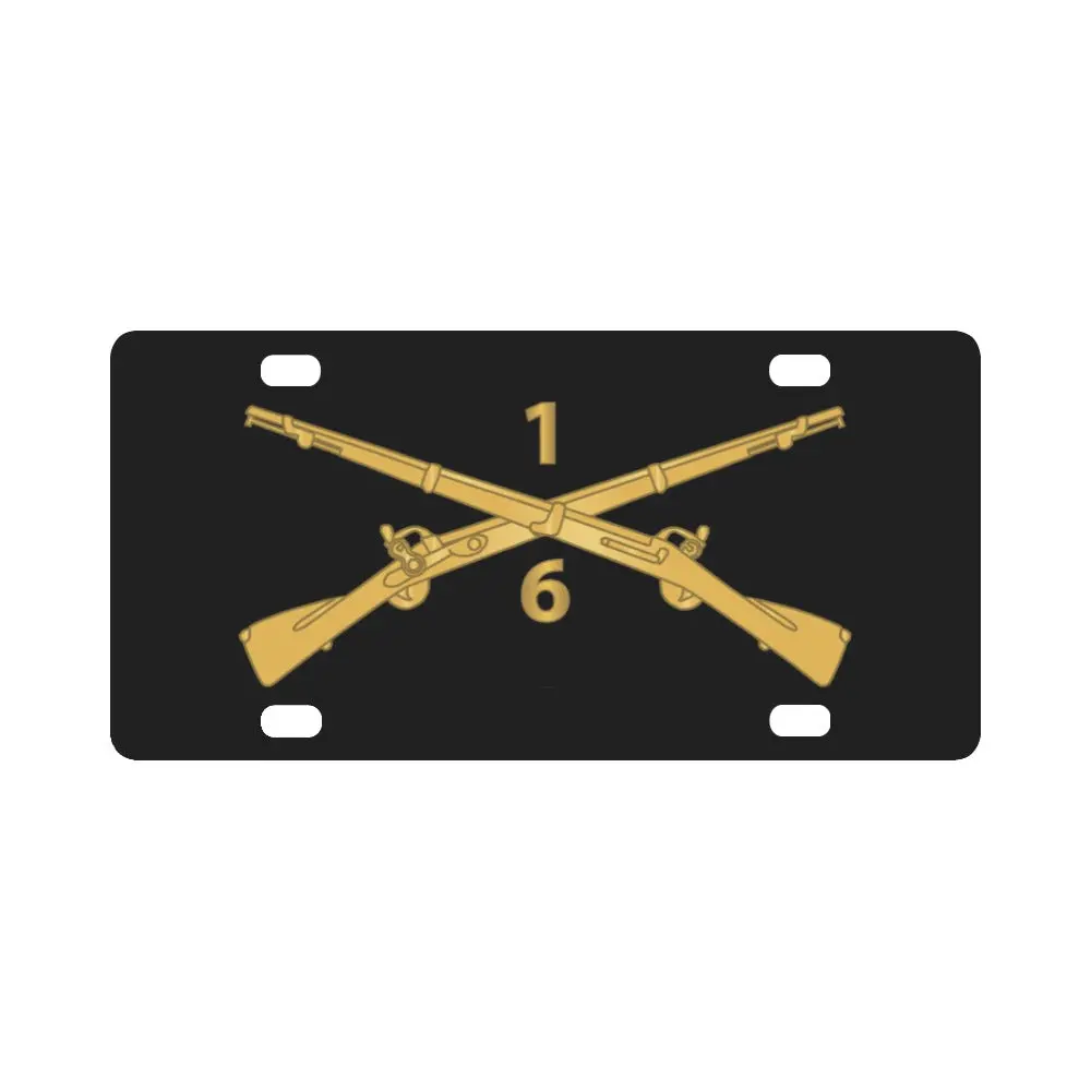 Army - 6Th Battalion, 1St Infantry Regiment Branch - Wo Txt X 300 Classic License Plate 1
