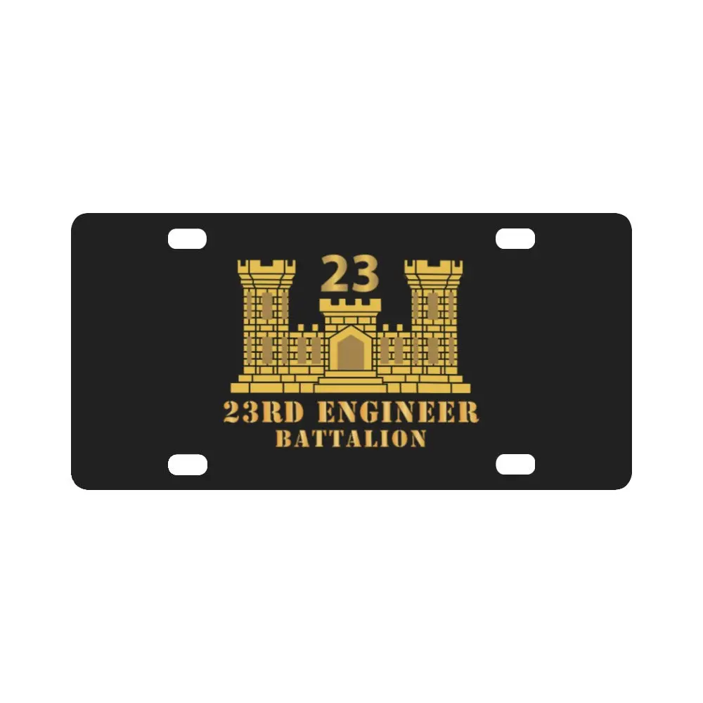 Army - 23Rd Engineer Battalion W Eng Branch Ribbon X 300 Classic License Plate 1