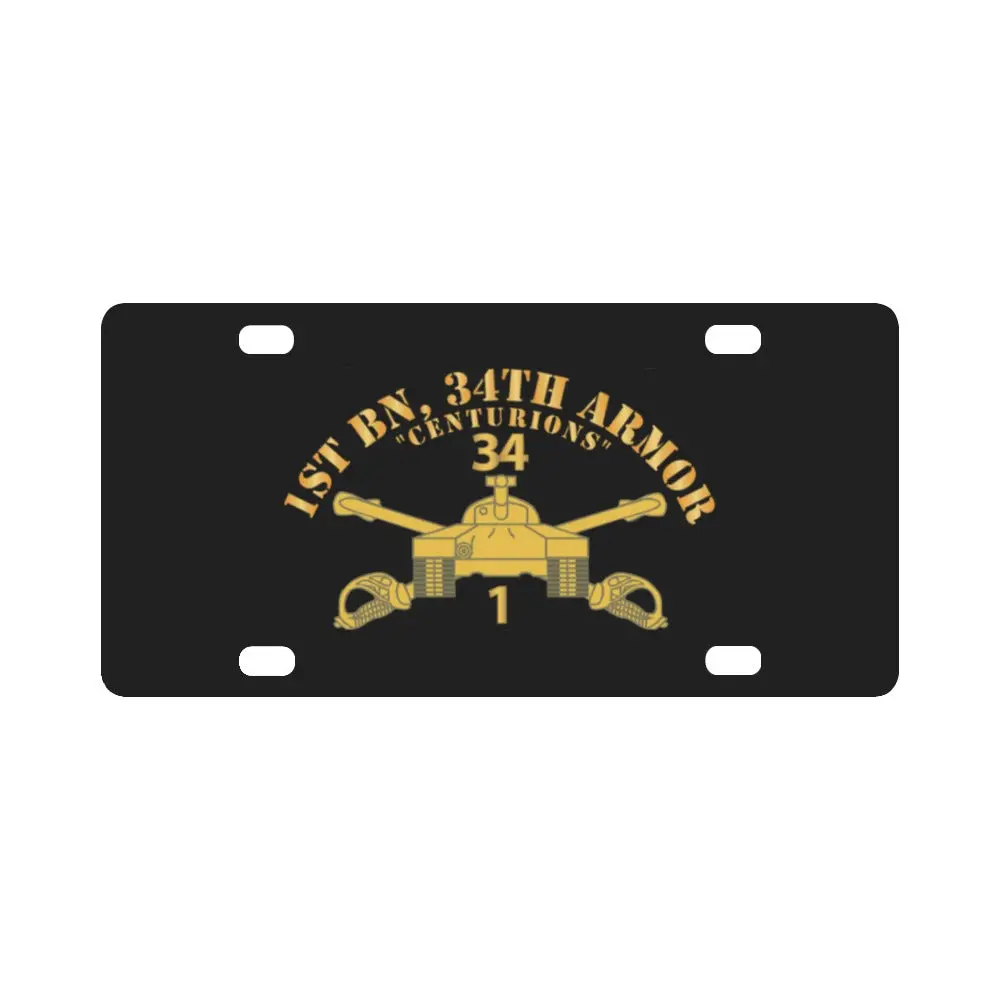 1St Bn, 34Th Armor - Centurions - Armor Branch Wo Us Army Classic License Plate 1