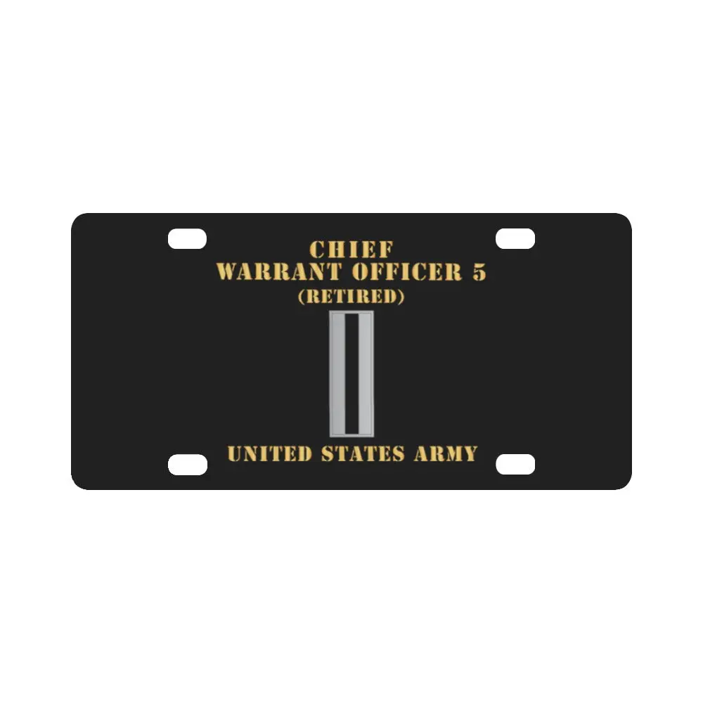 Army - Chief Warrant Officer 5 - Cw05 - Retired - Flat - X 300 Classic License Plate 1
