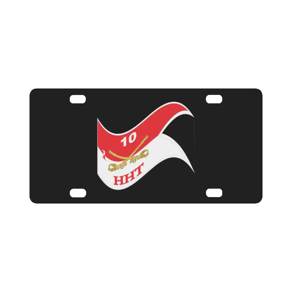 Army - Hht - 1St Squadron - 10Th Cavalry Guidon - Waving X 300 Classic License Plate 1