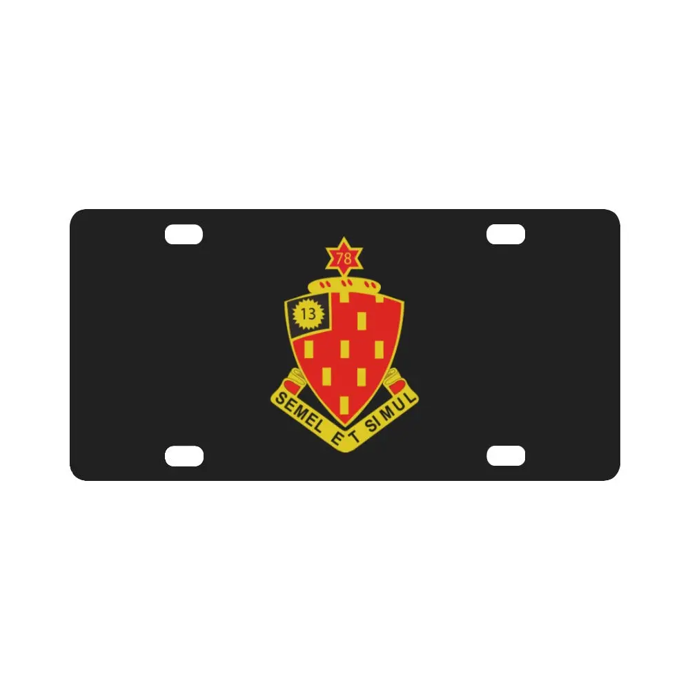 Army - 78Th Field Artillery Regiment Wo Txt Classic License Plate 1