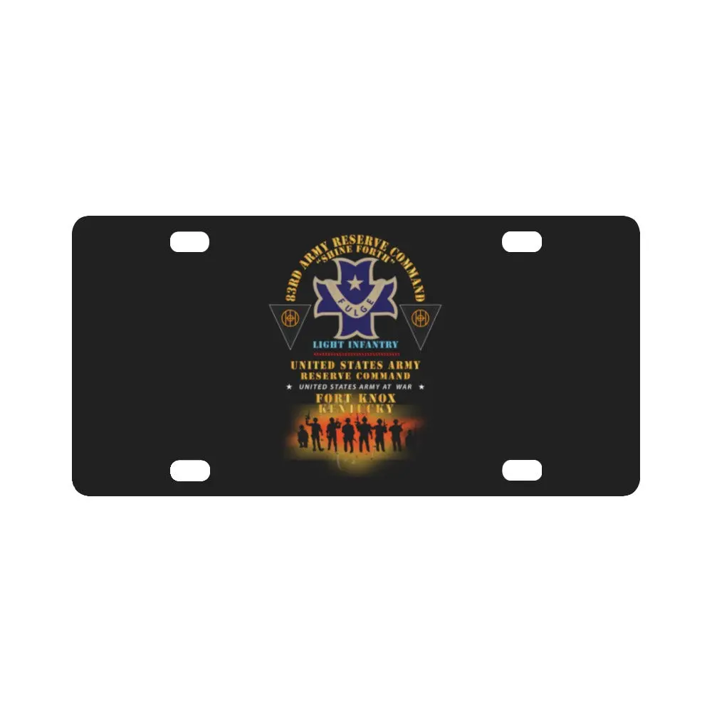 Army - 83Rd Arcom - Fort Knox, Ky W Dui X 300 Classic License Plate 1