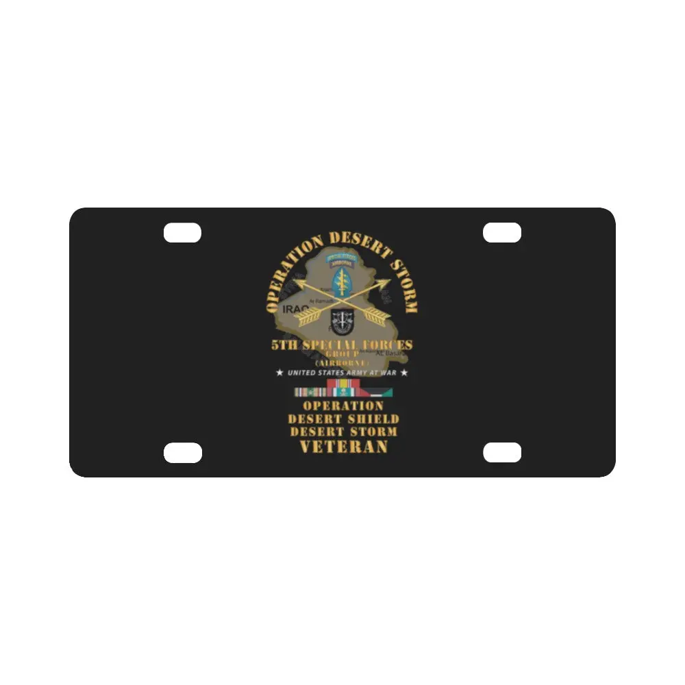 Army - 5Th Sfg - Operation Desert Storm - Gulf Svc X 300 Classic License Plate 1