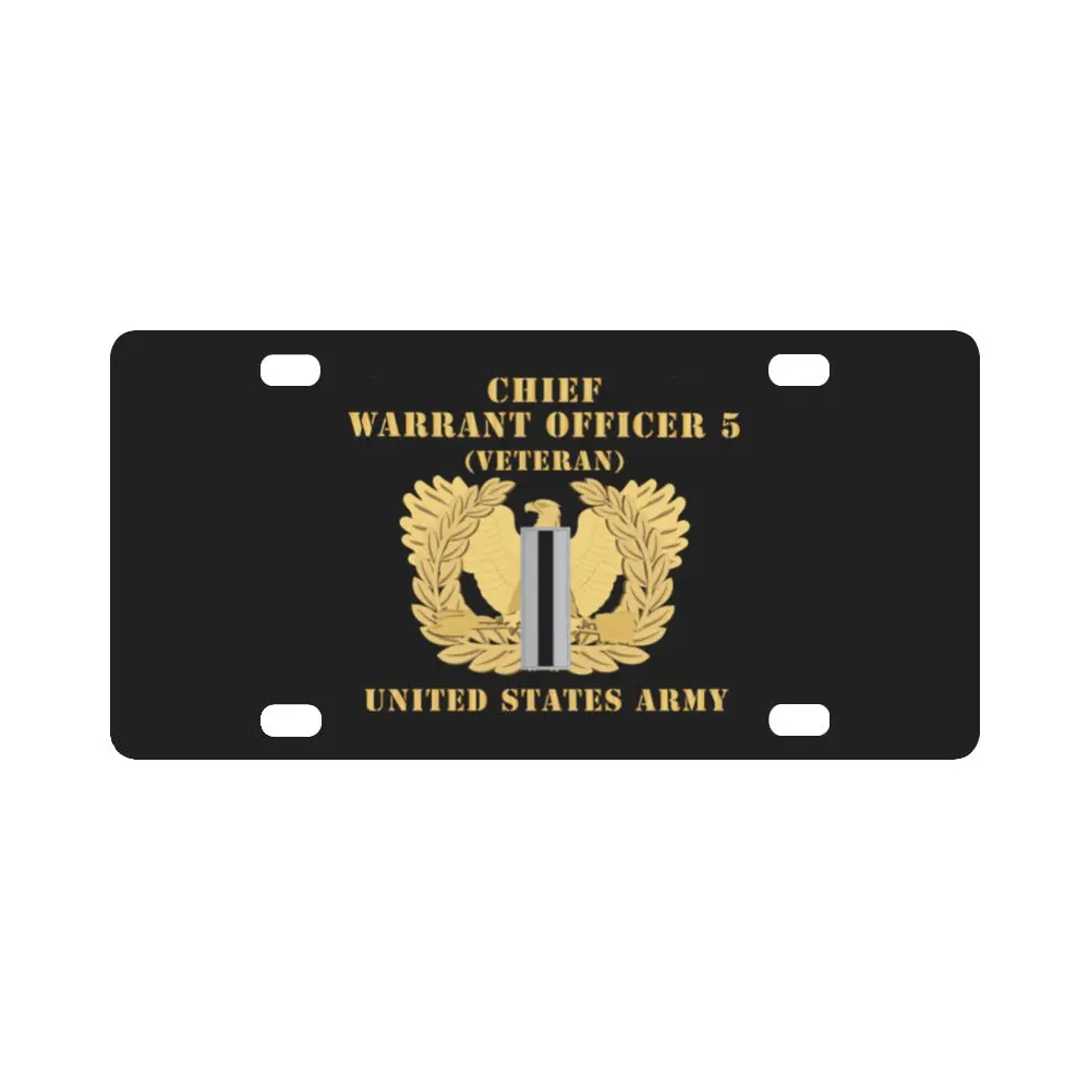 Army - Chief Warrant Officer - Cw05 - Veteran - Flat - Eagle And Bar X 300 Classic License Plate 1