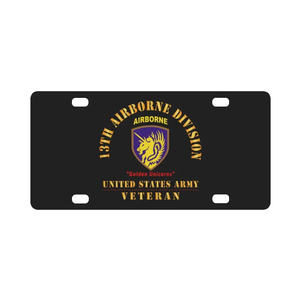 Army - Ssi - 13Th Airborne Division - - Us Army Veteran X 300 Classic License Plate 1