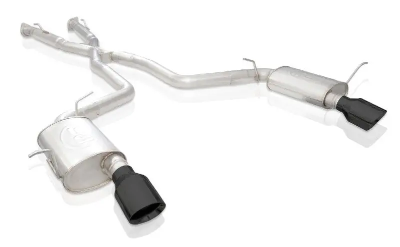 Stainless Works Cat-Back Exhaust System For 2018–2019 Dodge Durango 6.4L – Redline Series With Black Tips 1