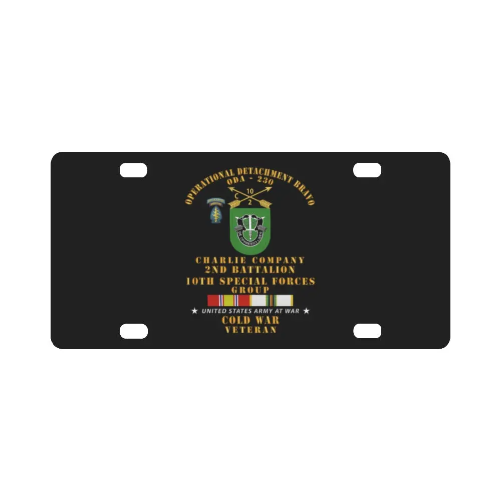 Army - Odb 230 - C Co, 2Nd Bn 10Th Sfg W Cold Svc Classic License Plate 1