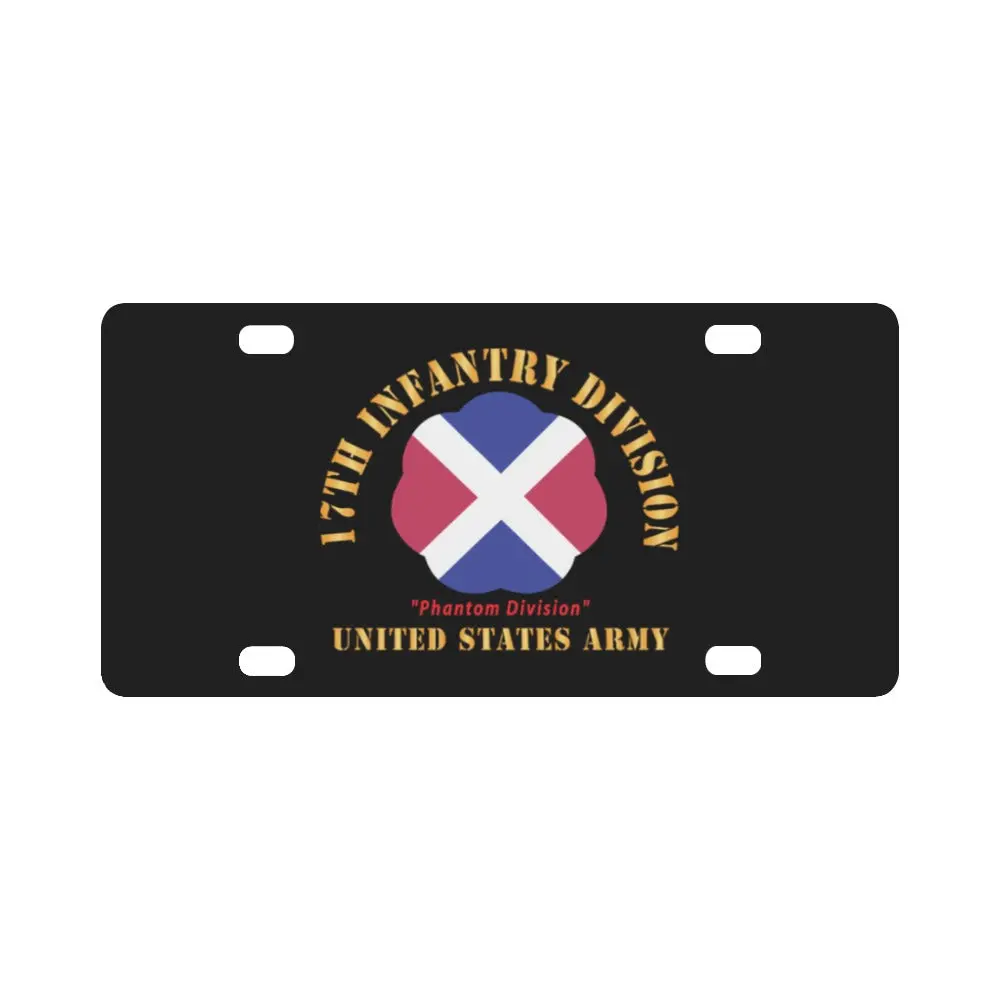 Army - Ssi - 17Th Infantry Division - Phantom Division - Us Army X 300 Classic License Plate 1