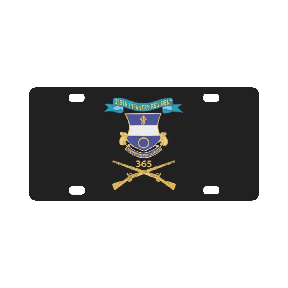 Army - 365Th Infantry Regiment W Br - Ssi - Ribbon X 300 Classic License Plate 1