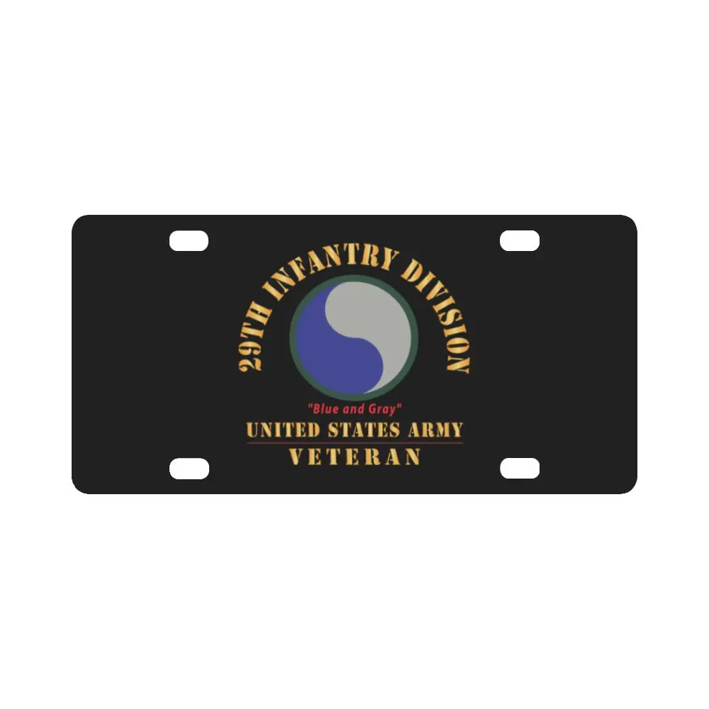 Army - Ssi - 29Th Infantry Division - Blue And Gray- Us Army Veteran X 300 Classic License Plate 1