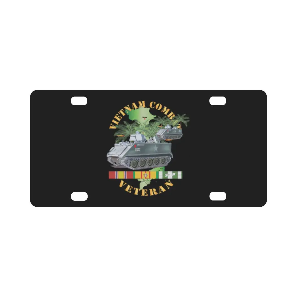 Army - Vietnam Combat Vet - W Apcs Bteam X 300 Classic License Plate 1