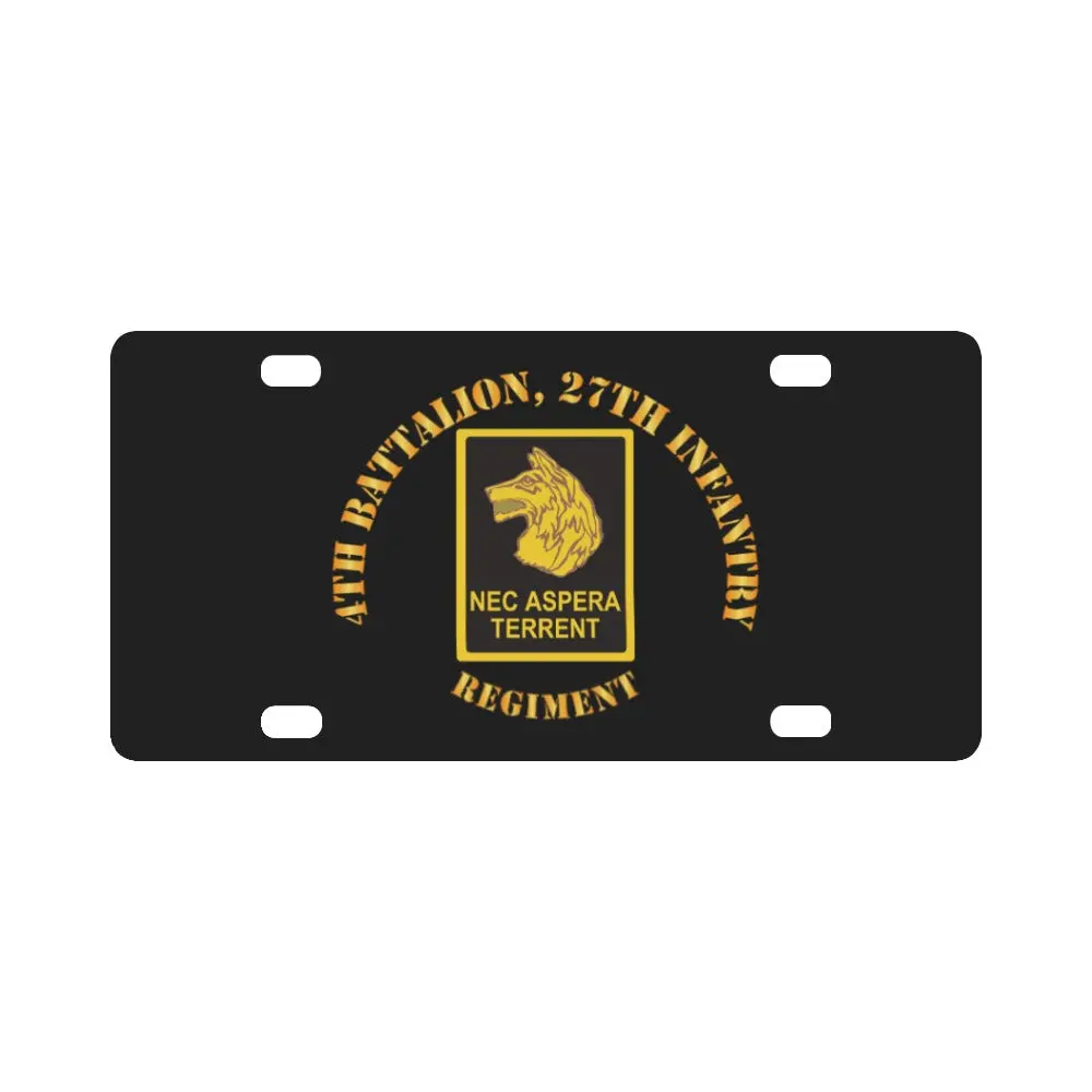 Army - 4Th Battalion 27Th Infantry W Dui Classic License Plate 1